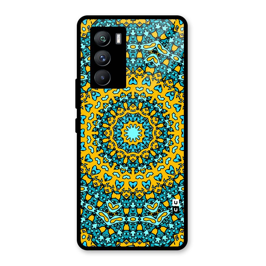 Digital Mandala Art Glass Back Case for Vivo iQOO 9 SE