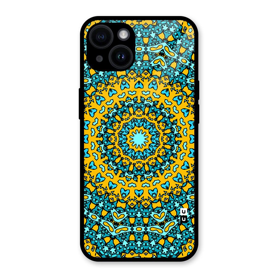 Digital Mandala Art Glass Back Case for iPhone 14