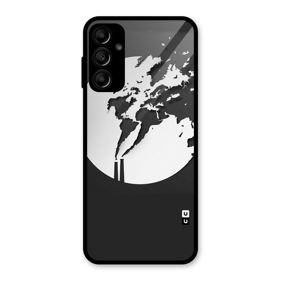 Disorted Design Black Glass Back Case for Galaxy A14 5G