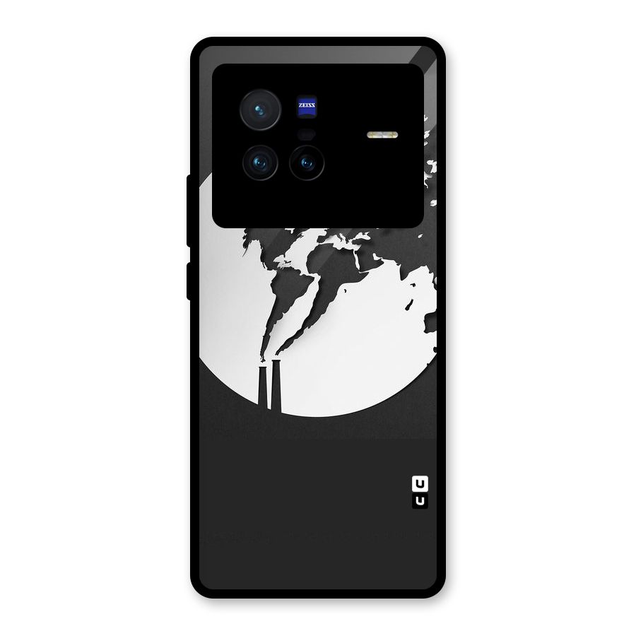 Disorted Design Black Glass Back Case for Vivo X80