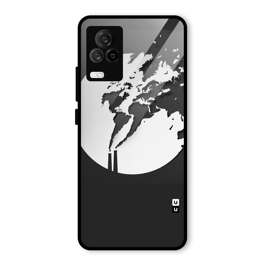 Disorted Design Black Glass Back Case for Vivo iQOO 7 Legend 5G