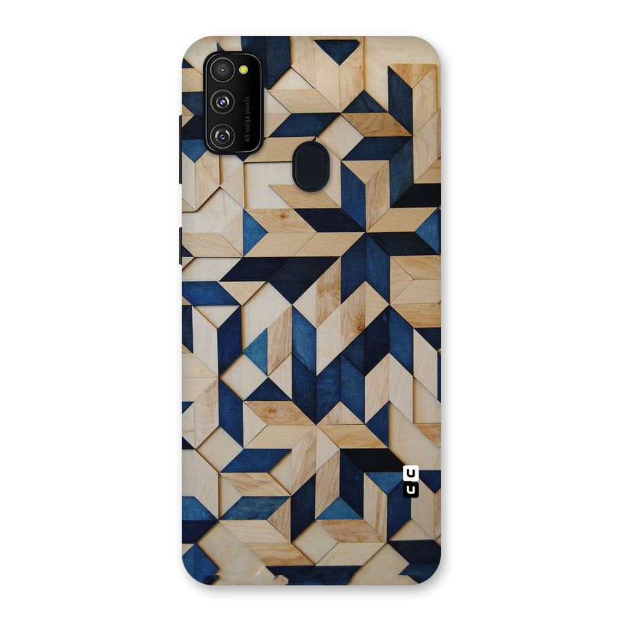 Disorted Wood Blue Back Case for Galaxy M30s