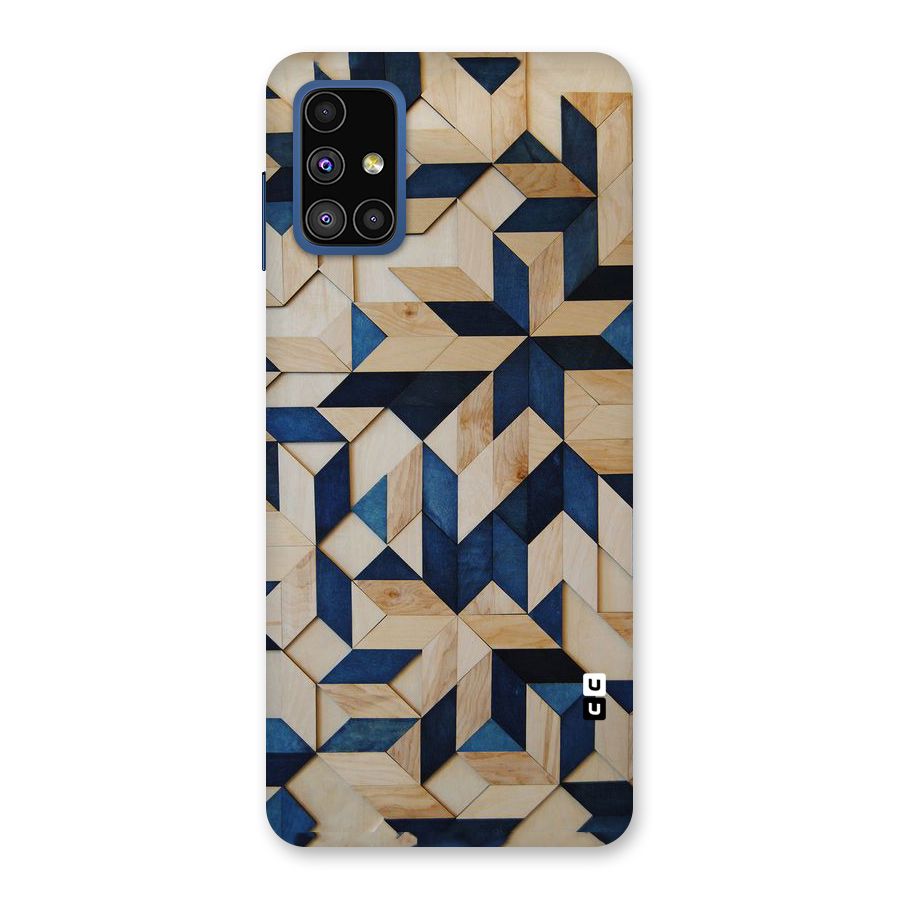 Disorted Wood Blue Back Case for Galaxy M51