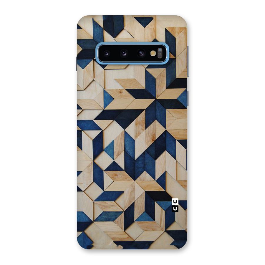 Disorted Wood Blue Back Case for Galaxy S10