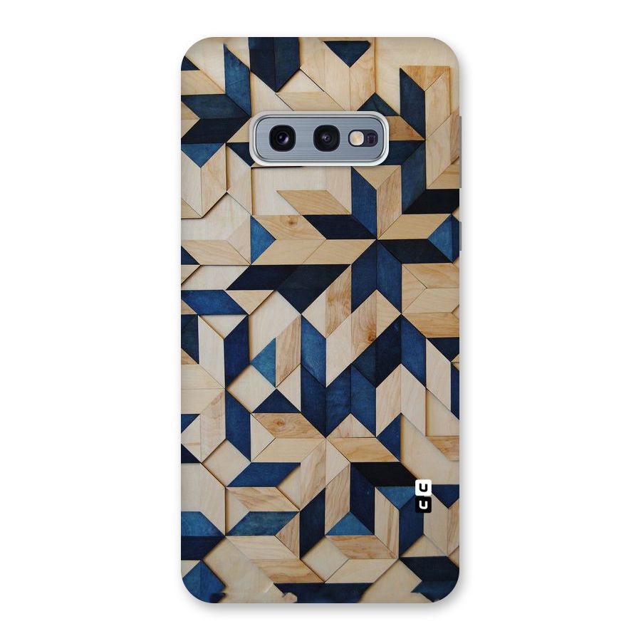 Disorted Wood Blue Back Case for Galaxy S10e