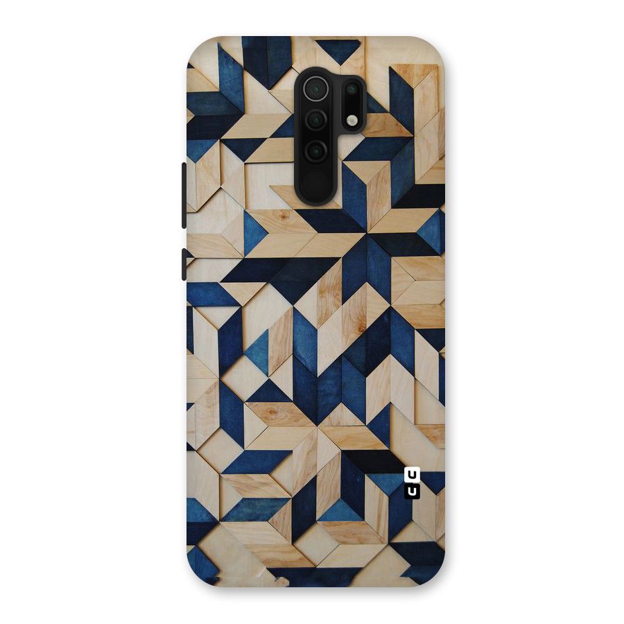 Disorted Wood Blue Back Case for Poco M2