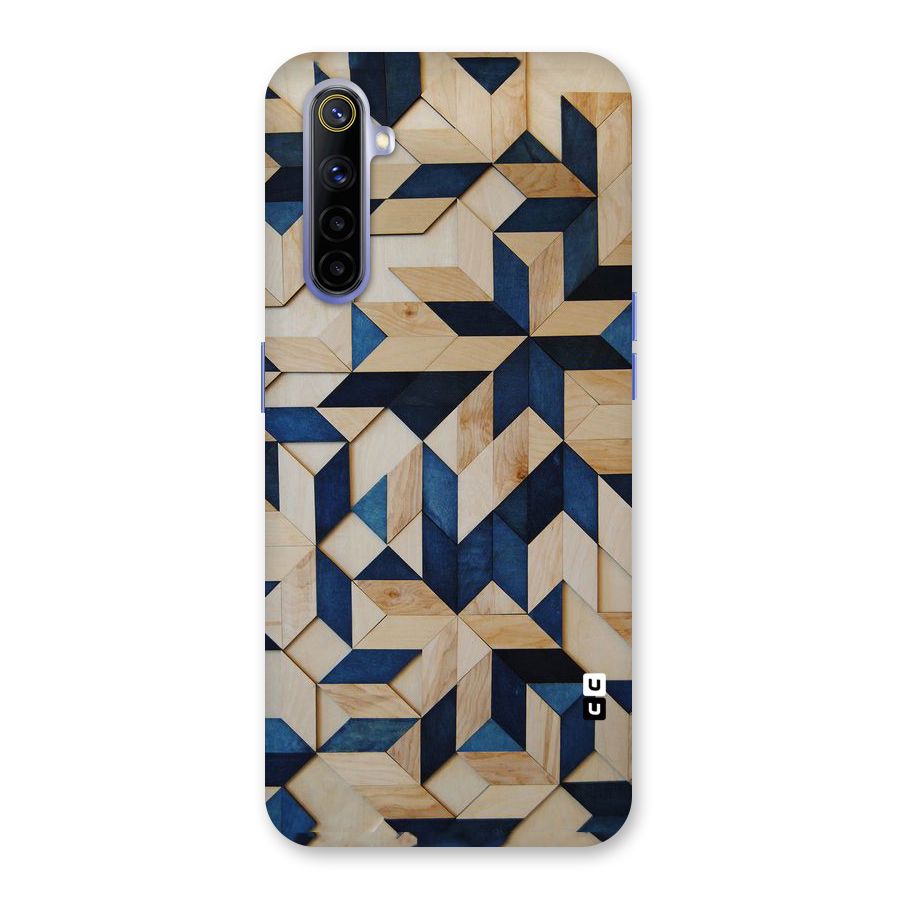 Disorted Wood Blue Back Case for Realme 6i