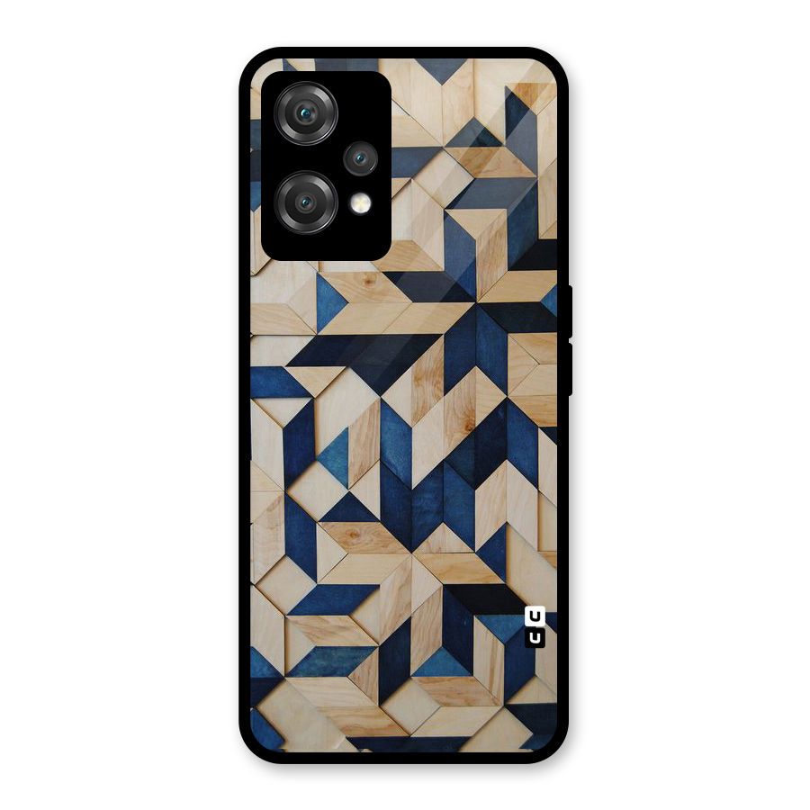 Disorted Wood Blue Glass Back Case for OnePlus Nord CE 2 Lite 5G