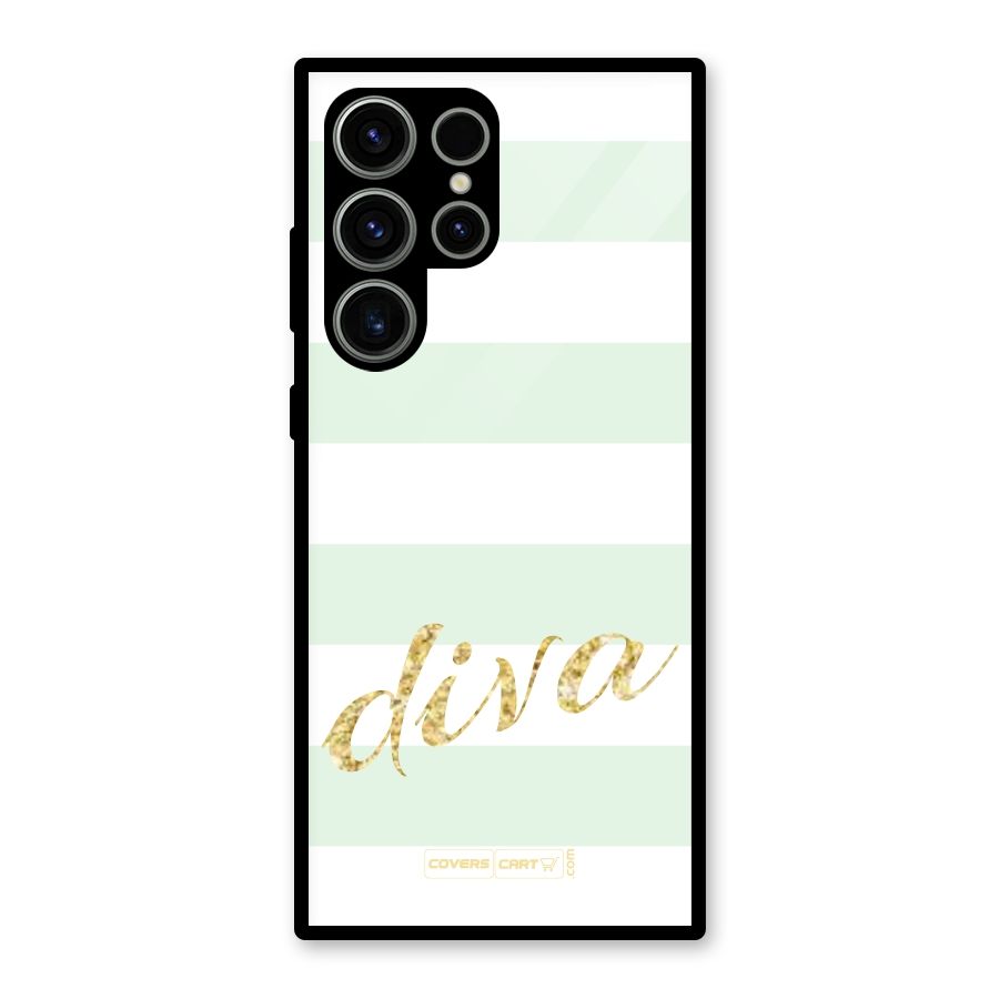 Diva Glass Back Case for Galaxy S23 Ultra