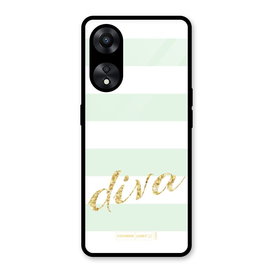 Diva Glass Back Case for Oppo A78