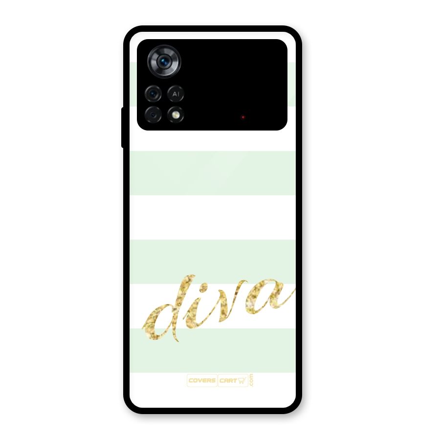 Diva Glass Back Case for Poco X4 Pro 5G