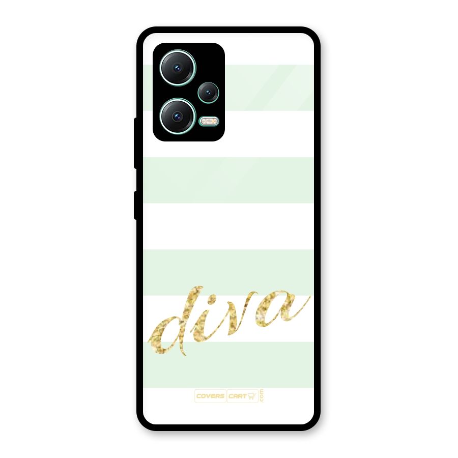 Diva Glass Back Case for Redmi Note 12 5G