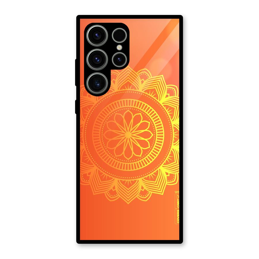 Diwali Rangoli Glass Back Case for Galaxy S23 Ultra