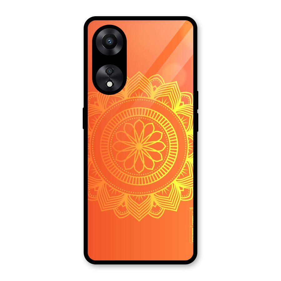 Diwali Rangoli Glass Back Case for Oppo A78