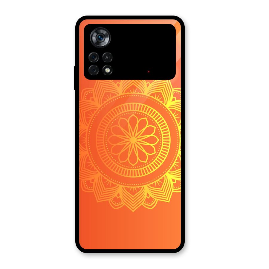 Diwali Rangoli Glass Back Case for Poco X4 Pro 5G