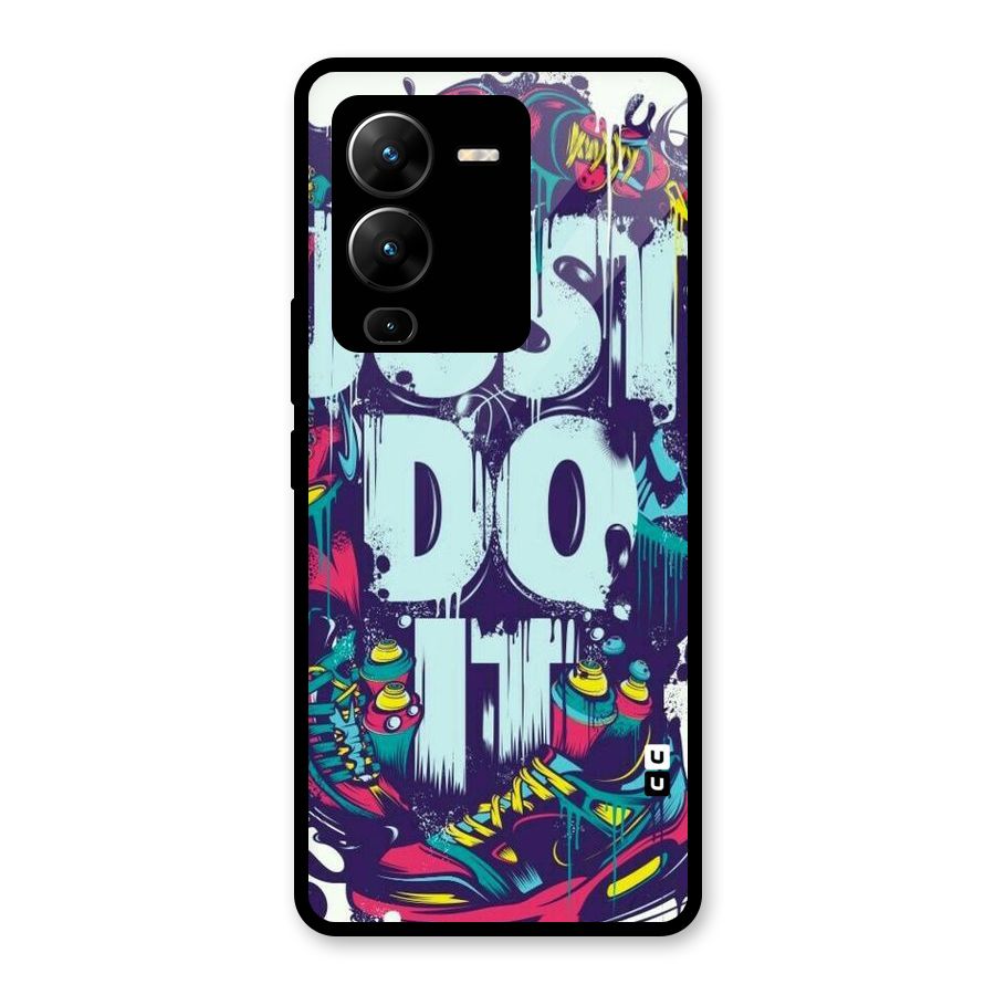Do It Abstract Glass Back Case for Vivo V25 Pro