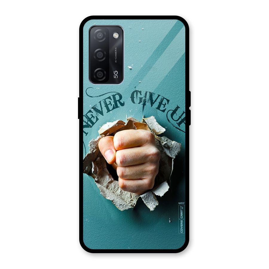 Do Not Give Up Glass Back Case for Oppo A53s 5G