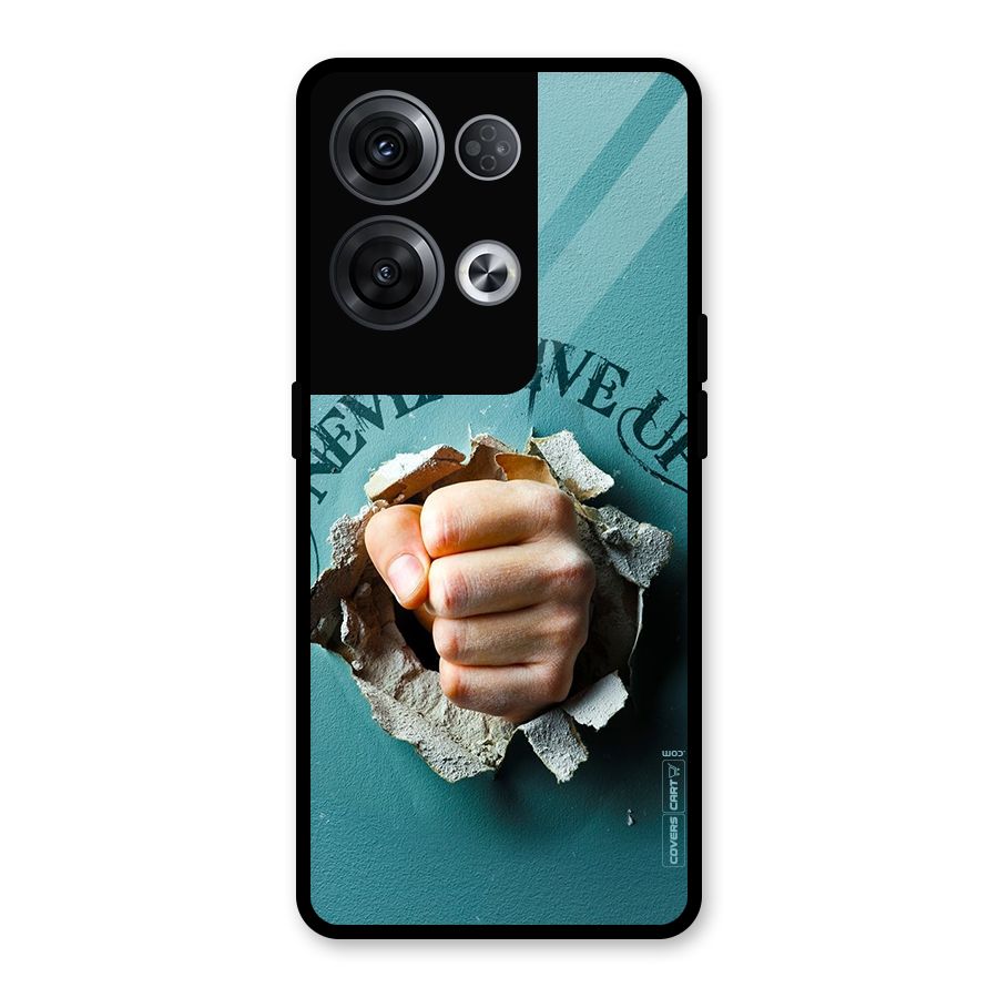 Do Not Give Up Glass Back Case for Oppo Reno8 Pro 5G