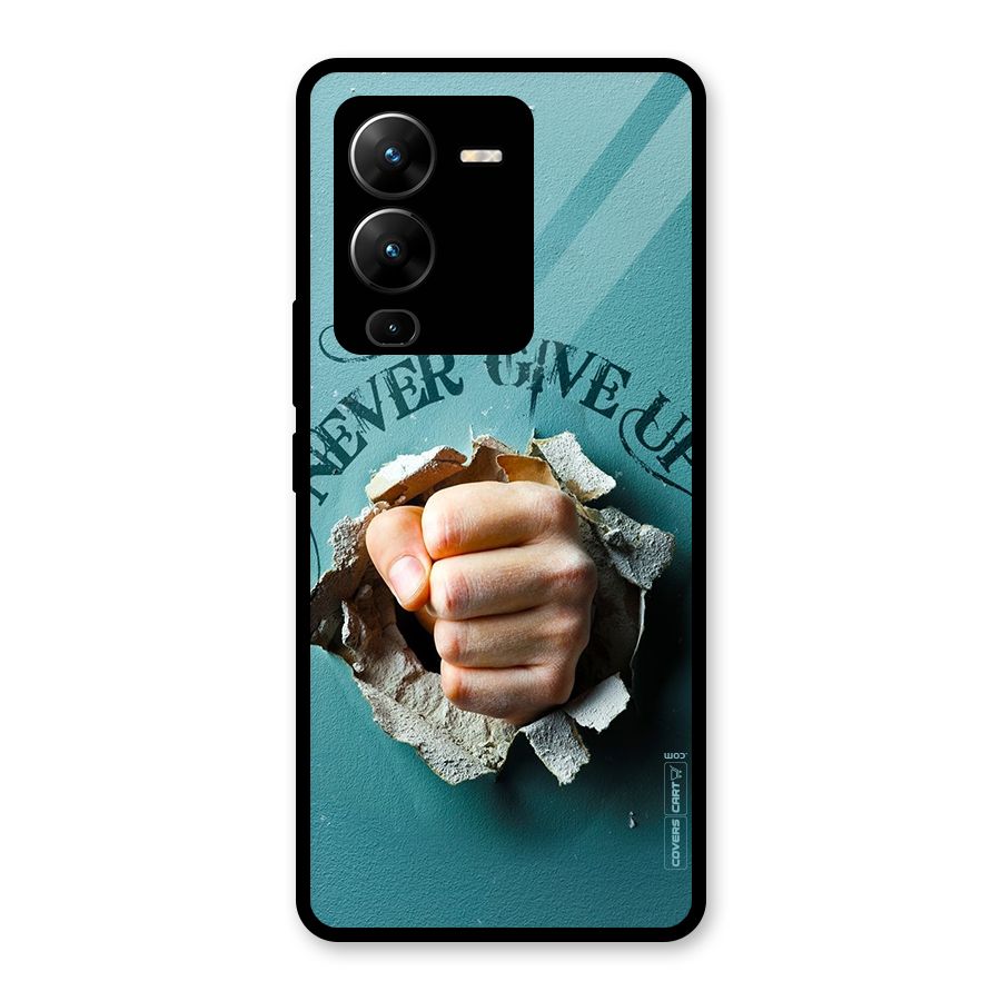 Do Not Give Up Glass Back Case for Vivo V25 Pro