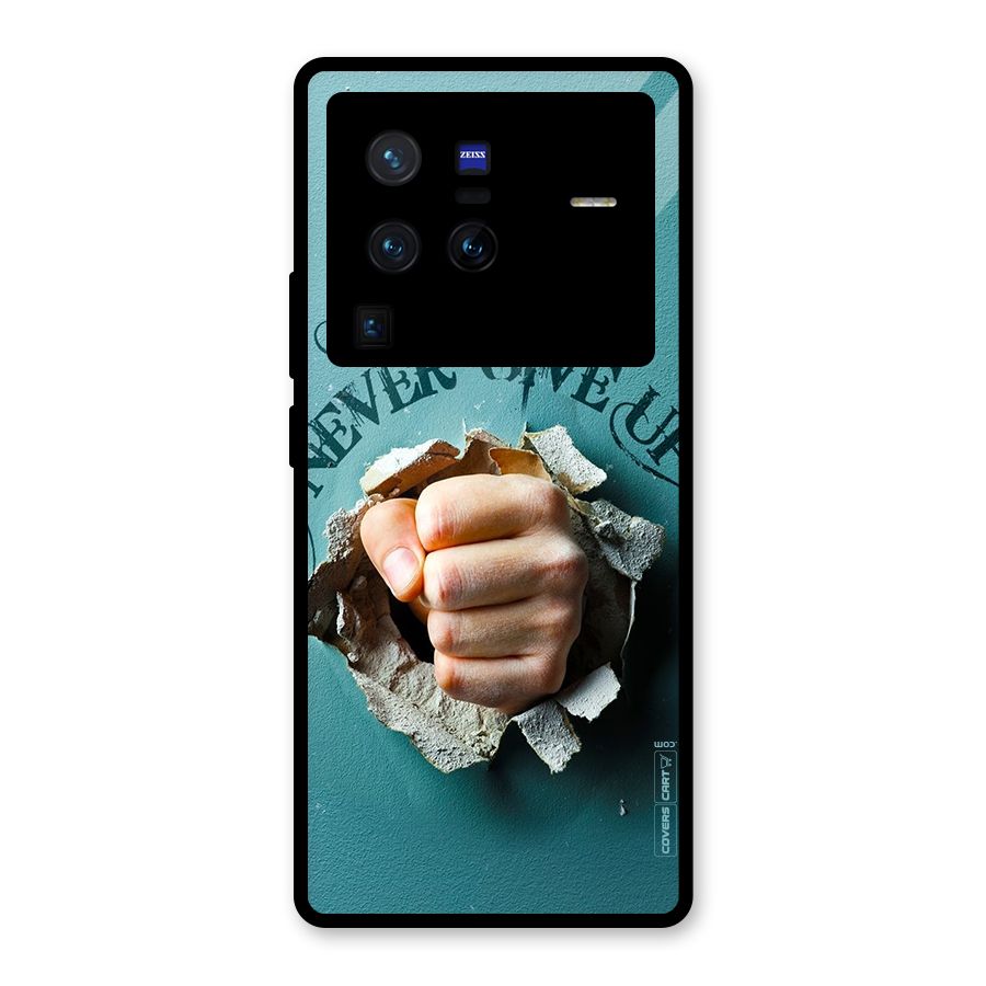 Do Not Give Up Glass Back Case for Vivo X80 Pro