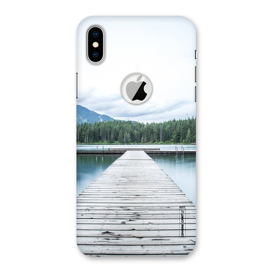 Dock River Back Case for iPhone X Logo Cut