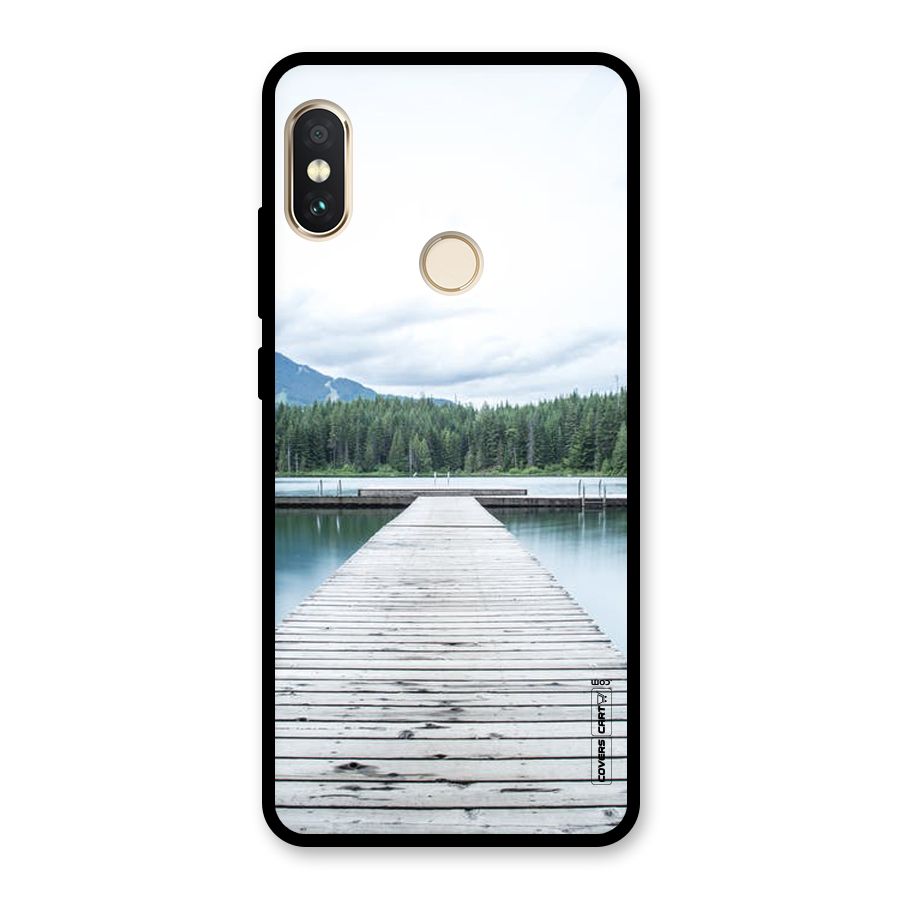 Dock River Glass Back Case for Redmi Note 5 Pro