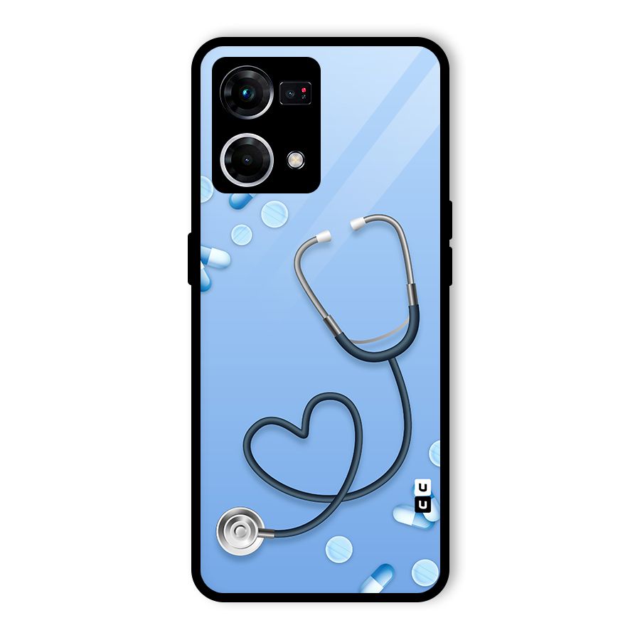 Doctors Stethoscope Glass Back Case for Oppo F21s Pro 4G