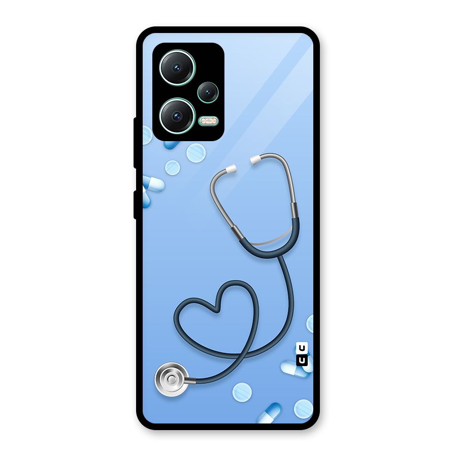 Doctors Stethoscope Glass Back Case for Redmi Note 12 5G