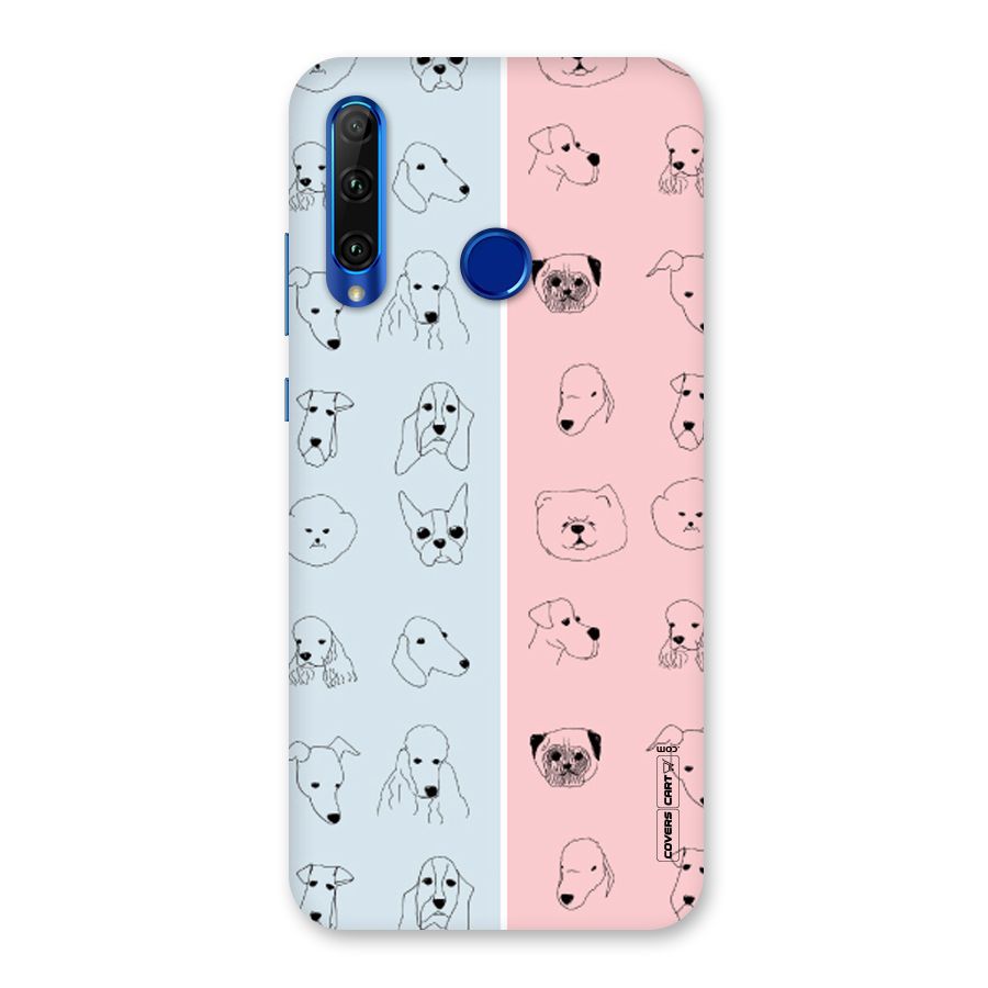 Dog Cat And Cow Back Case for Honor 20i
