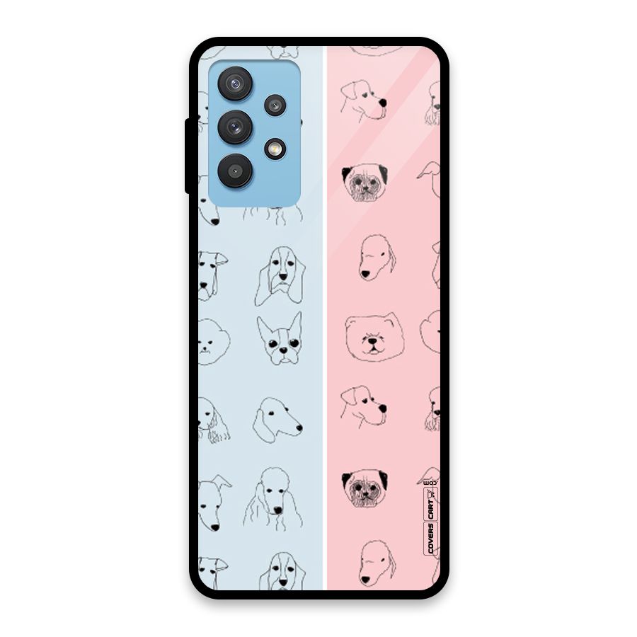 Dog Cat And Cow Glass Back Case for Galaxy M32 5G