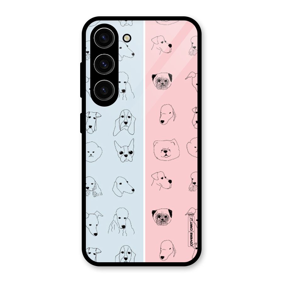 Dog Cat And Cow Glass Back Case for Galaxy S23