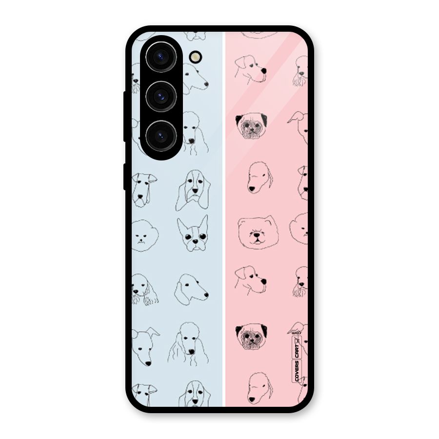 Dog Cat And Cow Glass Back Case for Galaxy S23 Plus