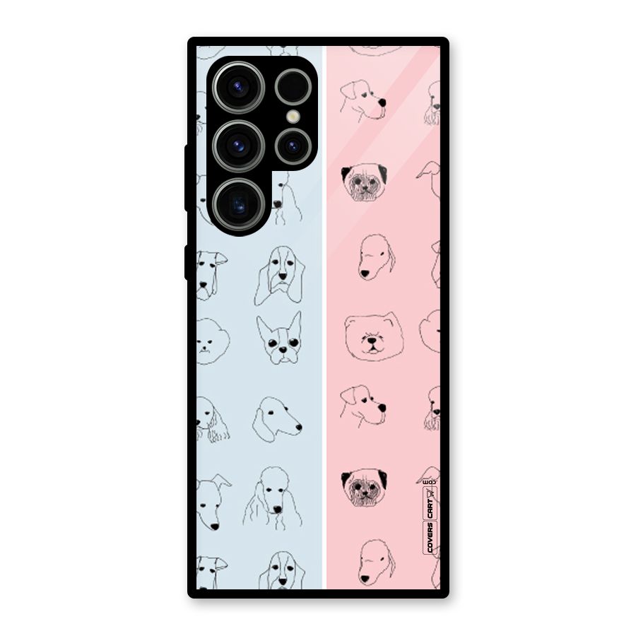 Dog Cat And Cow Glass Back Case for Galaxy S23 Ultra
