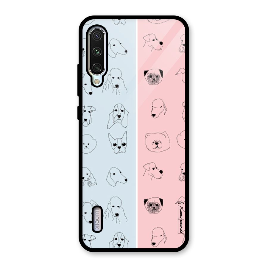 Dog Cat And Cow Glass Back Case for Mi A3
