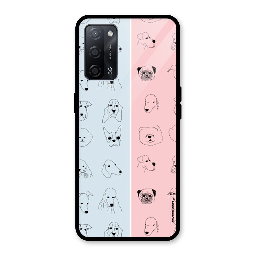 Dog Cat And Cow Glass Back Case for Oppo A53s 5G