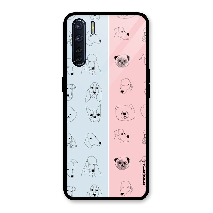 Dog Cat And Cow Glass Back Case for Oppo F15