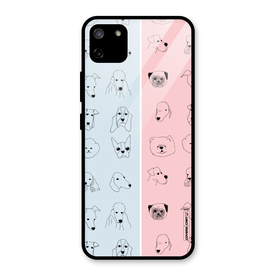 Dog Cat And Cow Glass Back Case for Realme C11