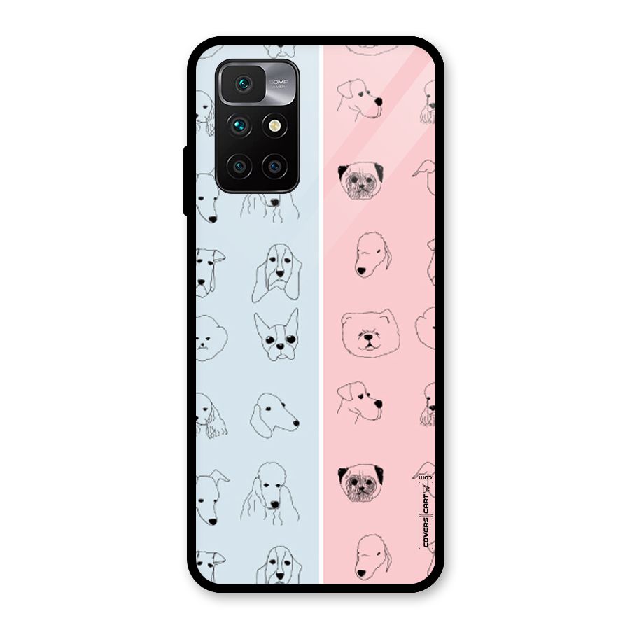 Dog Cat And Cow Glass Back Case for Redmi 10 Prime