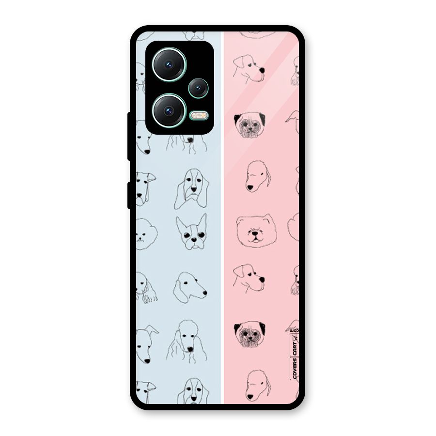 Dog Cat And Cow Glass Back Case for Redmi Note 12 5G