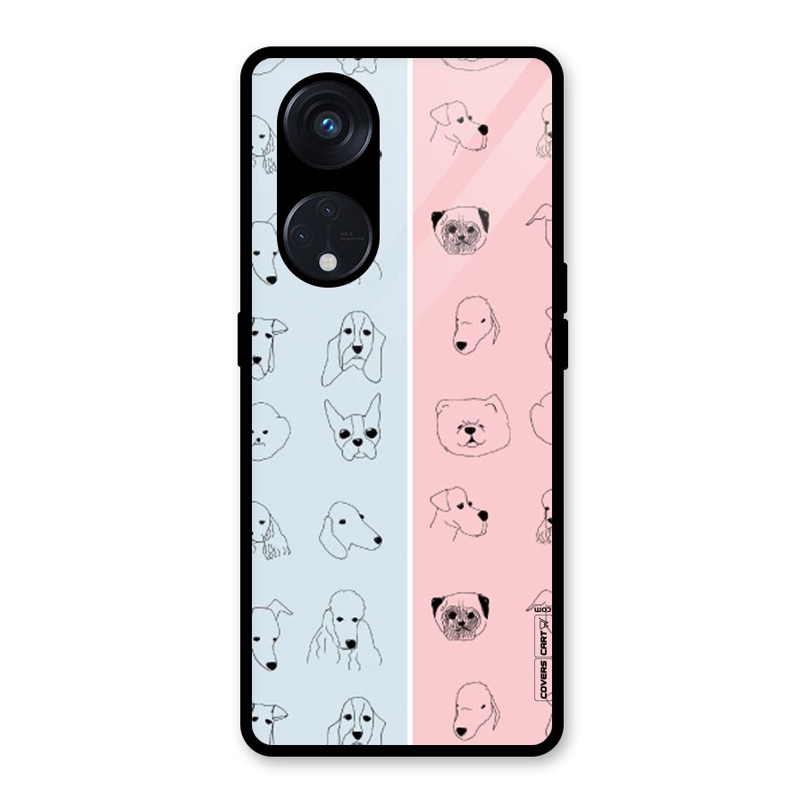 Dog Cat And Cow Glass Back Case for Reno8 T 5G
