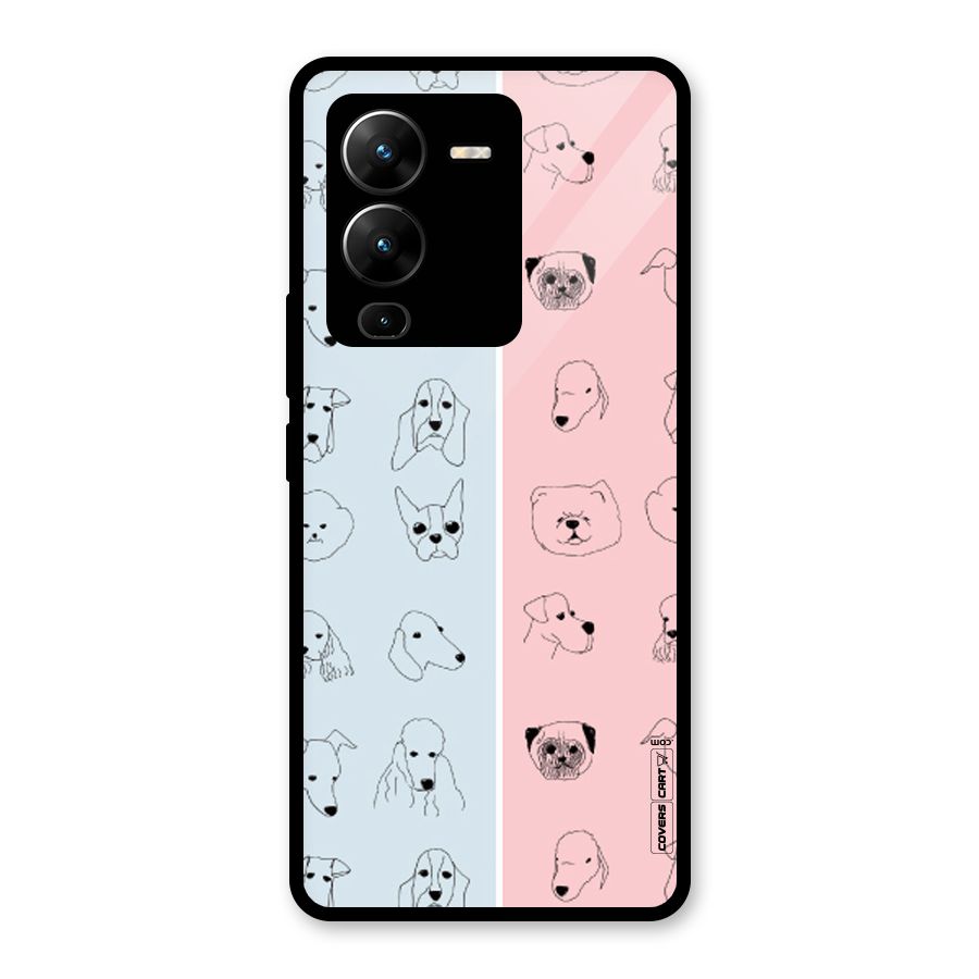 Dog Cat And Cow Glass Back Case for Vivo V25 Pro