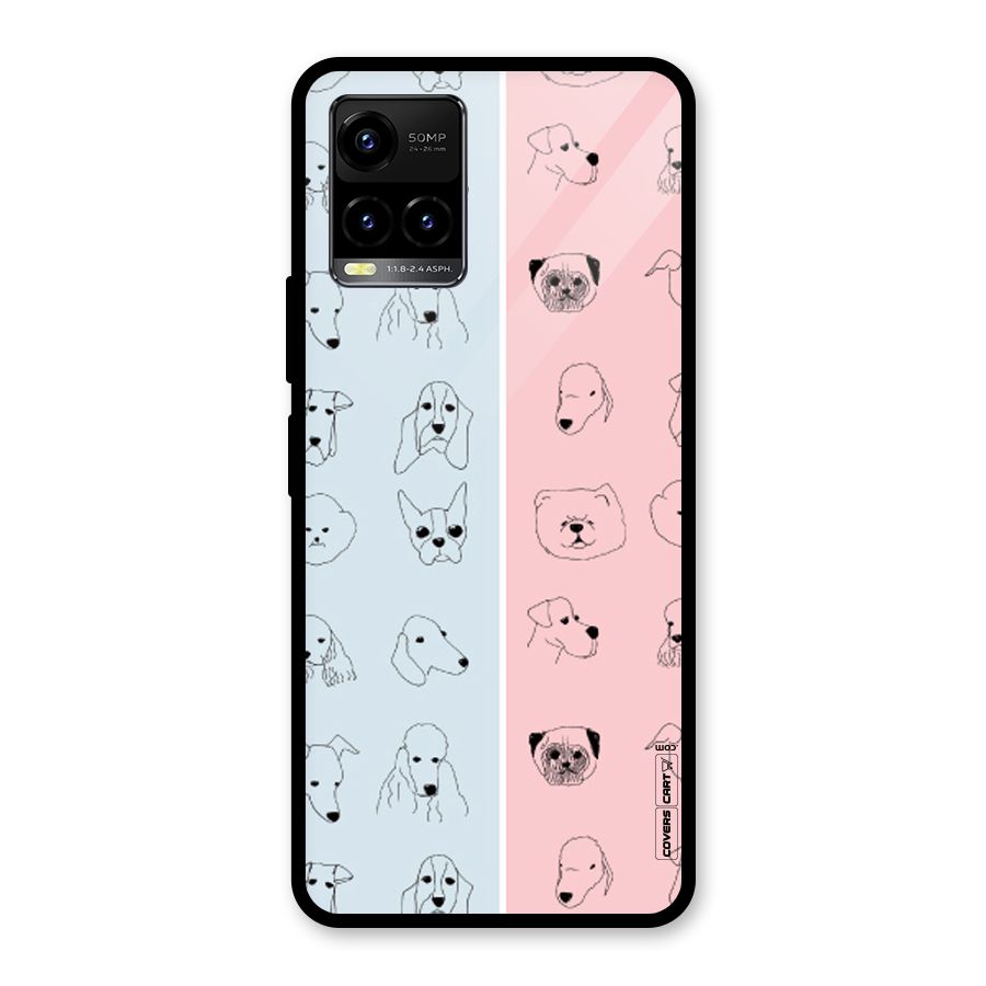 Dog Cat And Cow Glass Back Case for Vivo Y21T