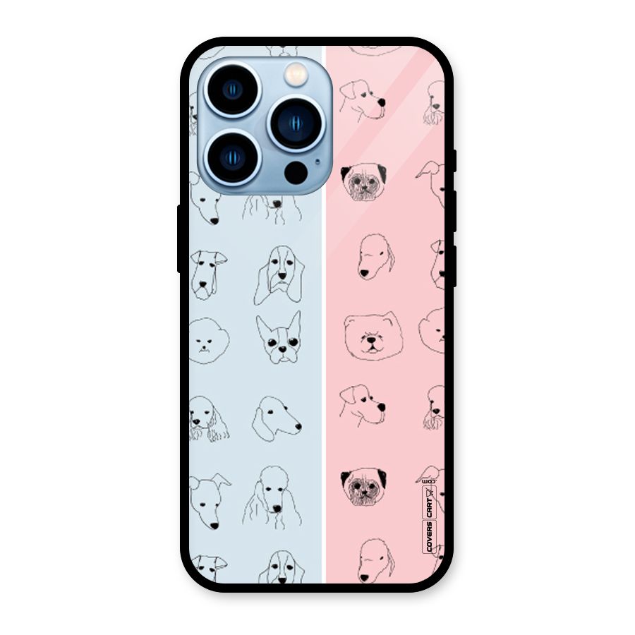 Dog Cat And Cow Glass Back Case for iPhone 13 Pro