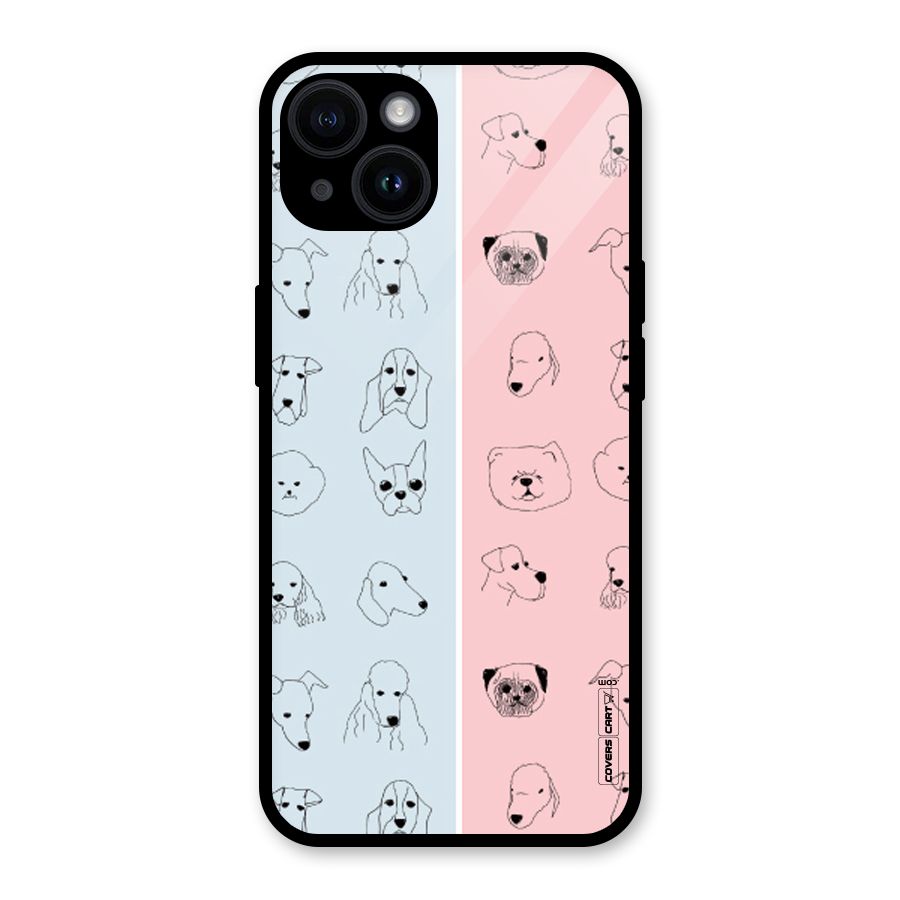 Dog Cat And Cow Glass Back Case for iPhone 14