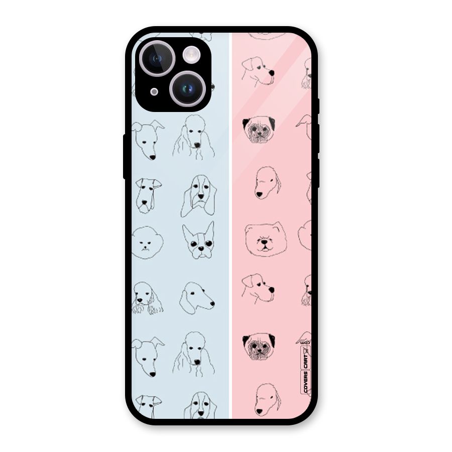 Dog Cat And Cow Glass Back Case for iPhone 14 Plus