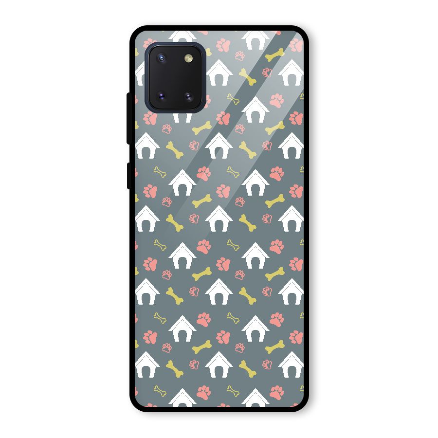 Dog Pattern Glass Back Case for Galaxy Note 10 Lite
