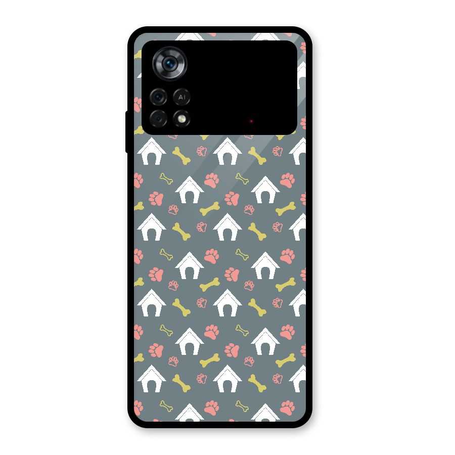 Dog Pattern Glass Back Case for Poco X4 Pro 5G