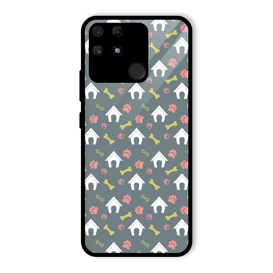 Dog Pattern Glass Back Case for Realme Narzo 50A