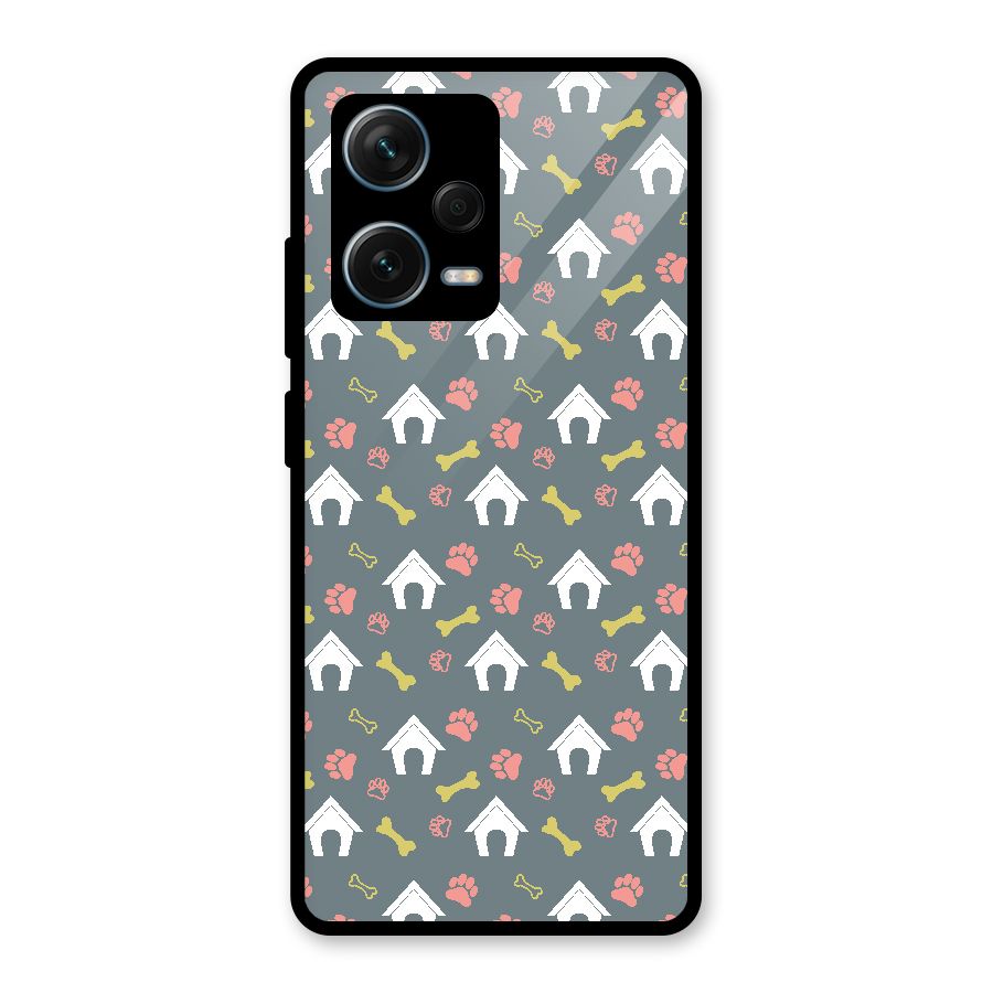 Dog Pattern Glass Back Case for Redmi Note 12 Pro Plus 5G