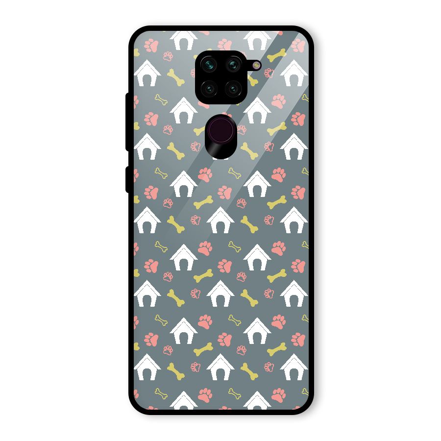 Dog Pattern Glass Back Case for Redmi Note 9